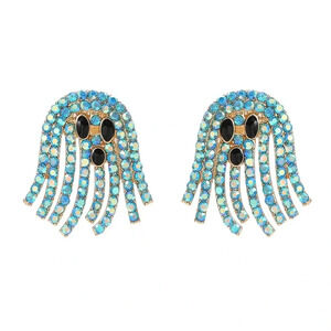 Halloween Ghost Earrings Rhinestone New Year Holiday Party Fashion Fall